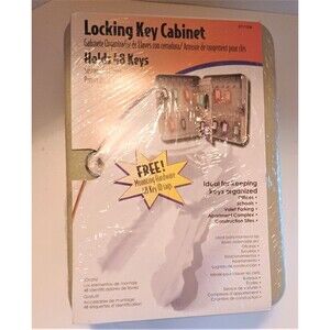 Locking Key Cabinet Holds 48 Keys NEW Includes Mounting Hardware 48 Tags Hillman